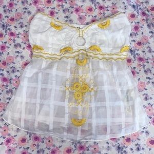 Free People Bohemian Strapless Top